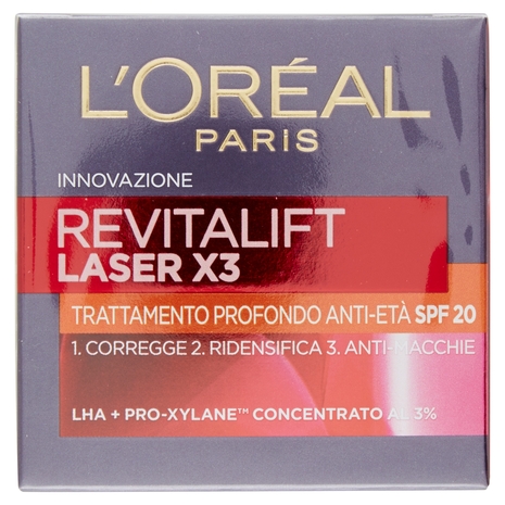 L'Oréal Paris Revitalift Laser X3 - Crema viso anti-età SPF 20 - 50 ml